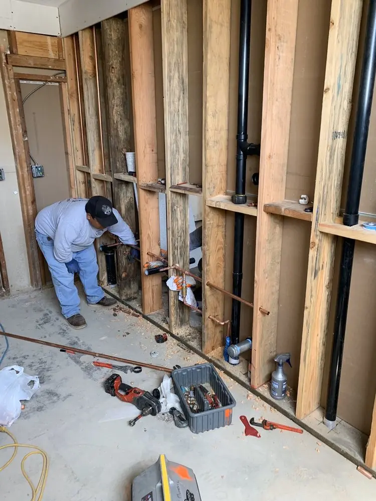 Commercial rough-in plumbing for Gas Line Repair in Norwood